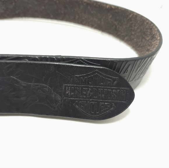 Harley Davidson Belt Buckle And Belt 2006 Red - Picture 4 of 9